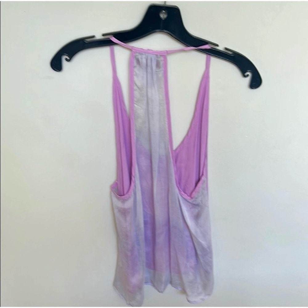 Woodleigh Silk Racerback Tank - Lilac with sheer back - Size M - Picture 4 of 6